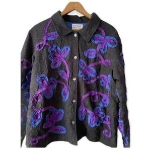 Y2K Chore Jacket Long Sleeve Cardigan Women’s Medium Button Up Spring